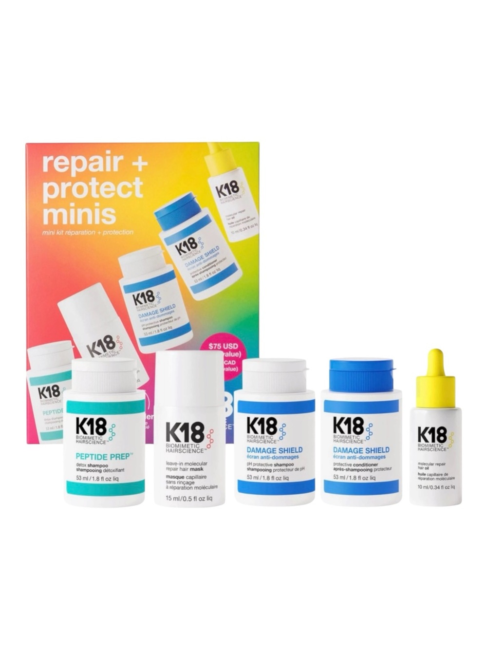 K18 Repair + Protect Minis 5 Pc Hair Care Travel Set BNIB Sealed